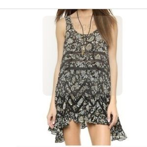 Free People voile and lace trapeze slip